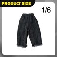 thumbnail image 7 of Dualoai 1/6 Scale Wide Leg Pants Fashion Dressing up Retro Ball Jointed Doll Clothes black, 7 of 7