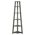thumbnail image 3 of Convenience Concepts Newport 6 Tier Corner Bookshelf, Weathered Gray, 3 of 5