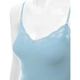 thumbnail image 5 of Bozzolo Women Junior & Plus Adjustable Spaghetti Strap Lace Trim Tunic Tank Top Camisoles, 5 of 5