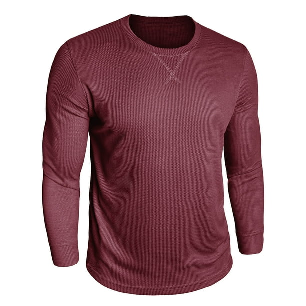 トップス VRK WAFFLE LONG SLEEVES - Wine Waffle Long Sleeve Shirt