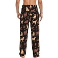 thumbnail image 3 of Uemuo Labrador Retriever Dog Pattern Men's Wide Leg Palazzo Lounge Pants with Pockets Light Weight Loose Comfy Casual Pajama Pants-Small, 3 of 9