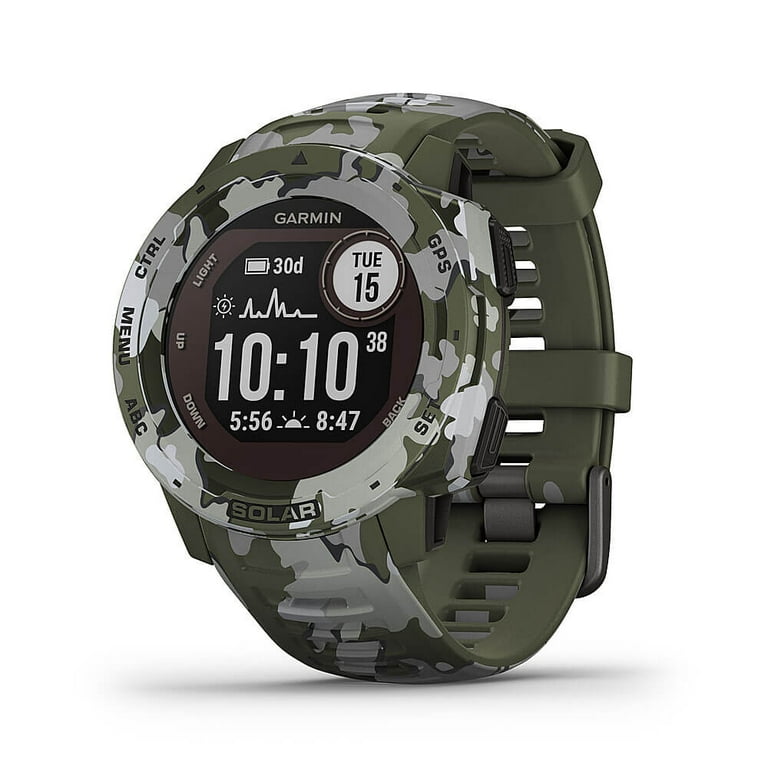Garmin Instinct Solar Smart Watch Camo Edition, Lichen Camo