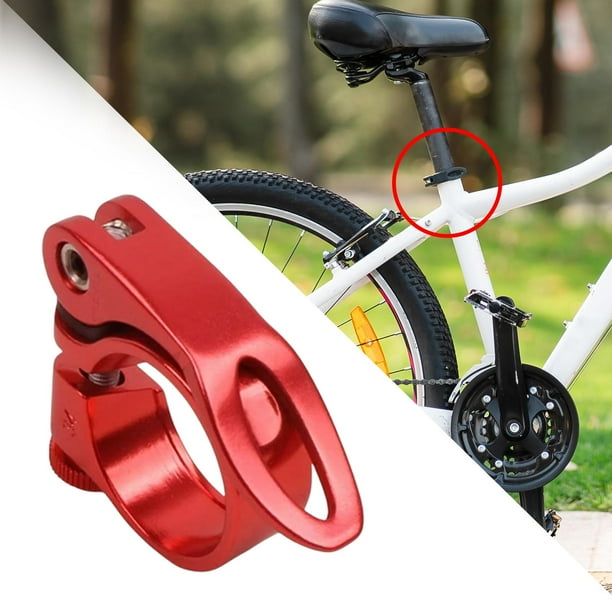 Bike Seat Post Clamp Bike Seatpost Clamp Premium Bike Seat Tube Clamp Seat Tube Mount Clip for Mountain Road Bike Cycling Red 31.8mm