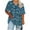 Blue, variant on Womens Plus Size T-shirts Short Sleeve V-neck Summer Tee Shirts Casual Loose Tunic Tops, Sizes XL-5XL