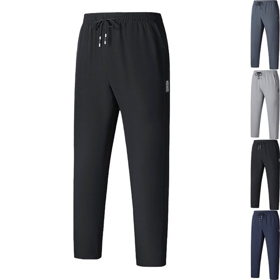 HOMADLES Mens Athletic Jogger Sweatpants Elastic Waist Quick Dry with Pocket Sweatpants Black XS