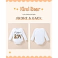 thumbnail image 2 of KIMI BEAR 3 Months Newborn Baby Boy Bodysuit 6 Months Shower Gift 3 Packs Long Sleeves Short Sleeves Letter Camouflage Romper 3pcs Clothing Green, 2 of 2