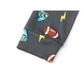 thumbnail image 6 of Beezizac Little & Big Boys Pajamas Gray Game & Baseball Snug-fit Short Sleeves & Pants Set Comfy PJ Set Size 10, 6 of 7
