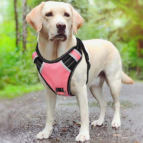 pink dog harness large