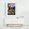 thumbnail image 2 of Dochula Pass Poster: Gateway to the Himalayas - Dochula Thimphu Bhutan Illustration Travel Poster Mountain Vintage Poster Scenic Landscape Nature Spiritual White Framed Wall Art Print 12 x 18 inches, 2 of 3
