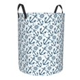 thumbnail image 2 of Fotbe Nautical Theme Anchors Laundry Basket with Handles, Waterproof Large Laundry Hamper, Wash Bag for Corner Dorm, Rolling Laundry Basket with Handles-Small, 2 of 8