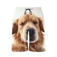 thumbnail image 5 of TEAJOPSUU Men's Printed Shorts Loose Fit Animal Printed Shorts with Elastic Drawstring Waist and Side Pockets K-Khaki, 5 of 6