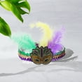 thumbnail image 6 of Unique Bargains 1 Pc Feathers Sequins Headbands for Women Gold Tone Green, 6 of 6