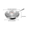 thumbnail image 3 of Premium Non Stick Wok Pan with Lid - 13" Large Flat Bottom Wok - Woks & Stir-fry Pans Nonstick Cookware - Titanium Skillet for Frying, Oil-Free, PFOA-Free, Non Toxic, 3 of 4