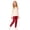 Wine, variant on Huanglei Winter Girls Lined Leggings Thickened Thermal Tights For Toddler To Big Kids Soft Stretch Base Layer Pants ï¼Children Leggings /Size 3-4 Years(Beige)