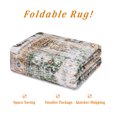 thumbnail image 6 of GlowSol 2' x 3' Small Rug Persian Vintage Flower Print Rug Indoor Outdoor Thin Door Mat Distressed Foldable Chenille Rug for Home, Orange Green, 6 of 6