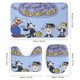thumbnail image 3 of Félix el gato-theme 4-Piece Shower Curtain Set with Rugs, Waterproof Bathroom Decor Set Includes Bath Mat, U-Shaped Rug, Toilet Lid Cover and Curtain with Hooks, 3 of 6