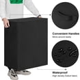 thumbnail image 6 of 154L Double Laundry Hamper with Lid and Removable Laundry Bags, Large Dirty Clothes Hamper 2 section Collapsible Laundry Basket Dorm Room Storage for Bedroom, Bathroom, College, Black, 6 of 7