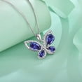 thumbnail image 5 of Blaniy Women Butterfly Necklace 925 Sterling Silver December Birthstone Pendant Created Gemstone Jewelry Gifts for Women, 5 of 6