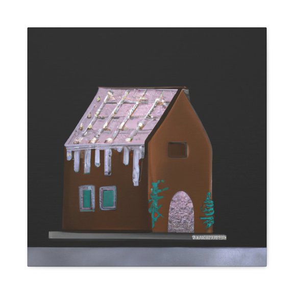 Gingerbread Minimalism House - Canvas