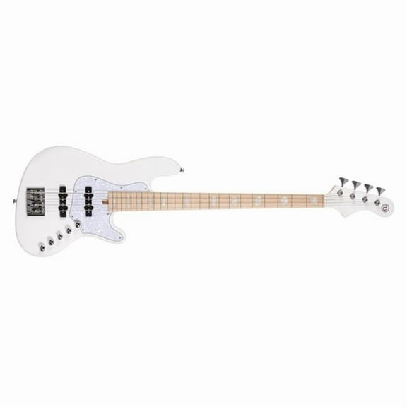 Cort Guitars NJS4WHT-U Elrick NJS Series 4-String Electric Guitar, White