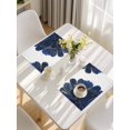 thumbnail image 5 of Navy Blue Gold Placemats Set of 8, Abstract Line Art Troditional Ink Painting Placemats for Dining Table, Place Mats for Kitchen Tabletop, Waterproof Wipeable Dining Table Mats Set, 5 of 9