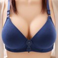 thumbnail image 3 of Bigersell Workout Bras for Women Sale Comfort Bras for Women Soft Bras for Women Wirefree Wire-Free Bra Style R-904 Wireless Bra Sports Bras Girls No Underwire Bra Hook & Eye Bra Closure Blue XL, 3 of 3