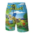 thumbnail image 5 of Men's Simpsons Beach Shorts Hot Summer Swim Trunks Sports Running Bathing Suits with Mesh Lining, 5 of 8