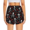 thumbnail image 4 of Haiem Skeleton with Roses Women's 2 in 1 Running Shorts - Lightweight Athletic Workout Gym Yoga Breathable Sports Shorts Liner with Phone Pockets-Small, 4 of 9