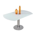 thumbnail image 6 of Milan Talia Dining Set with Extendable White Glass Table & White Tufted Chairs, 6 of 15