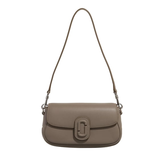 Marc Jacobs The Clover Leather Shoulder Bag - Women's Compact Handbag - Grey