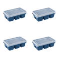 thumbnail image 1 of Molde Hielo Cuadrado Silicona Con Tapa Accesorio Bandeja DIY () Azul, 1 of 8