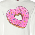 thumbnail image 4 of Inktastic Heart Shaped Donut with Pink Icing and Sprinkles Long Sleeve T-Shirt, 4 of 5