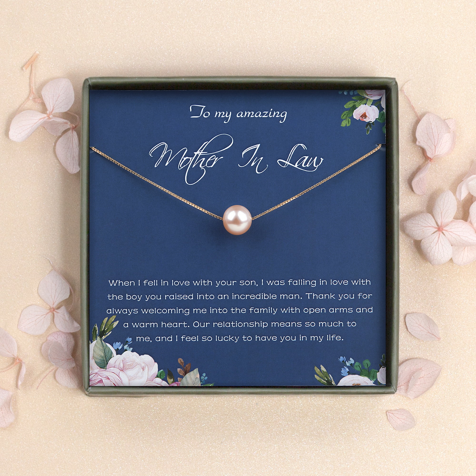 Anavia To My Amazing Mother In Law Gift Pearl Necklace, Birthday Gift For  Mother In Law, Thank You Gift For Mother In Law-[White Pearl + Gold Chain]  - Walmart.com