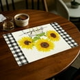 thumbnail image 4 of TIELUTT Napperons en Lin Tournesol Joyeux Melon D\'eau Ensemble de Table Ronde Durable Ensemble de Tapis de Table de Cuisine Ensemble de Table à Manger Haute pour 4 Napperons Ronds Intérieur Napperons Durs Intérieur, 4 of 6