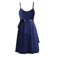 thumbnail image 4 of MSemis Kids Girls Solid Color Lyrical Dance Dress Sleeveless Leotard Skirt, 4 of 6
