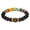 Volcanic Stone 03, variant on Volcanic Stone Bracelet with Rainbow Chakra Beads - Yoga Energy Bracelet with Om Mani Padme Hum Mantra - Unisex