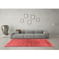 thumbnail image 3 of Ahgly Company Indoor Square Oriental Red Industrial Area Rugs, 3' Square, 3 of 4
