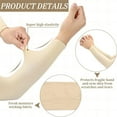 thumbnail image 5 of ArmCare Skin Protection Sleeve - Beige Thin Arm Guard, Tear & Scratch Resistant, Thumbhole Compression Fit, Breathable & UV Shield, Skin-Friendly Sleeves For Seniors & Recovery, 1, 5 of 5