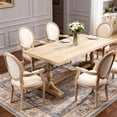 thumbnail image 3 of French Style Solid Wood Dining Chair Set of 2 - Cream, 3 of 7