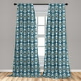 thumbnail image 5 of Ambesonne Boho Curtains, Grungy Chevron Triangles Art, Pair of 28"x95", Multicolor, 5 of 5