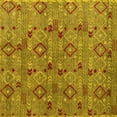 thumbnail image 1 of Ahgly Company Machine Washable Indoor Square Abstract Yellow Modern Area Rugs, 7' Square, 1 of 4