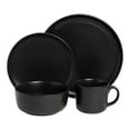 thumbnail image 6 of 10 Strawberry Street Double Line 16 Piece Dinnerware Set, Matte Black, 6 of 9