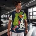 thumbnail image 3 of Wukai Dinosaur Basketball Player Print Men's Short-Sleeved Mesh T-Shirt,Quick-Dry Short Sleeve Workout T-Shirt-XX-Large, 3 of 8