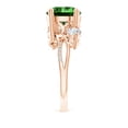 thumbnail image 3 of ANGARA Lab Grown 2.5 Ct Emerald and Diamond Twisted Vine Engagement Ring for Women in 14K Rose Gold (Size-9mm) | May Birthstone, Birthday, Anniversary, Jewelry Gift for Women | Lab-Grown Emerald Ring, 3 of 8