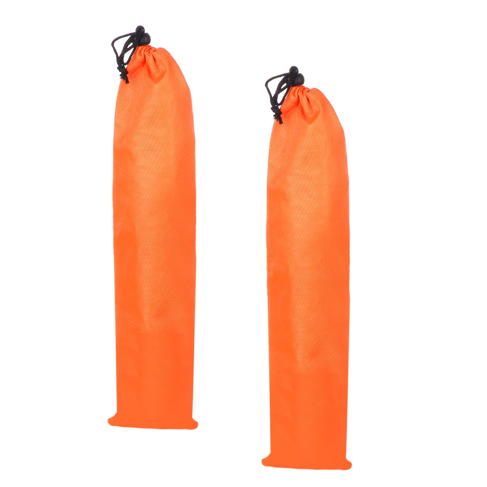 Uxcell 2 Pcs 17.7 x 5.1 Inch Tripod Monopod Case Bag, Oxford Cloth Foldable Tripod Carrying Case Bag with Drawstring, Fits Speaker/Light Stand/Studio/Outdoor/Travel/Camping, Orange
