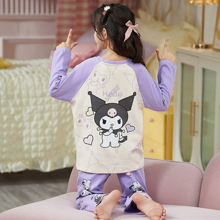 Kawaii Sanrio My Melody Kids Pajamas Sets Cartoon Cinnamoroll Girls Home  Clothing Anime Kuromi Boys Sleepwear Children Clothing 