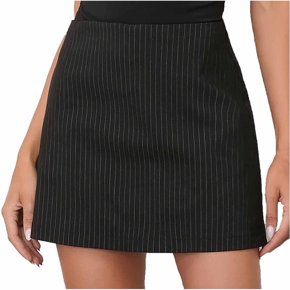 Ygbgbb Women's Lightweight Mini Skirt Fashion Summer Casual Skirt Versatile Basic Skirt for Office Party and Everyday Wear Black L