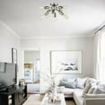 thumbnail image 3 of Milano Sputnik Ceiling Light 8-light Flush Mount Fixture, Brushed Nickel, 3 of 10
