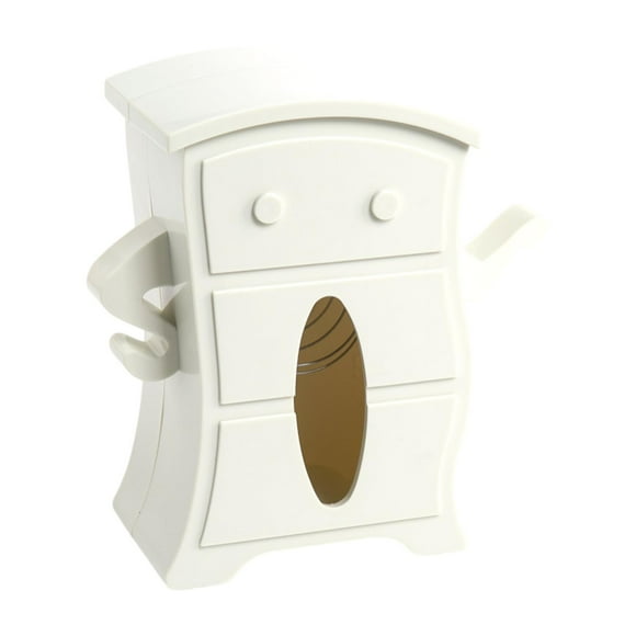 Organizador de pañuelos faciales, portátil, creativo, único y práctico. Blanco