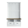 thumbnail image 2 of Castle Place Contemporary Hall Tree with Storage Cabinet, White, 2 of 7